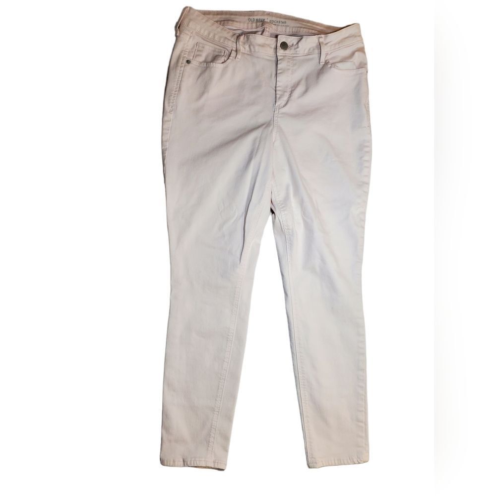 OLD NAVY ROCKSTAR midrise blush jeans 14